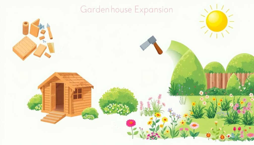 Gartenhaus erweitern Schritt für Schritt Gartenhaus erweitern Schritt für Schritt