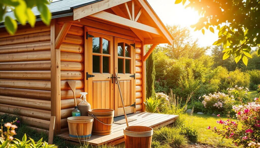 Gartenhaus Holz Pflege