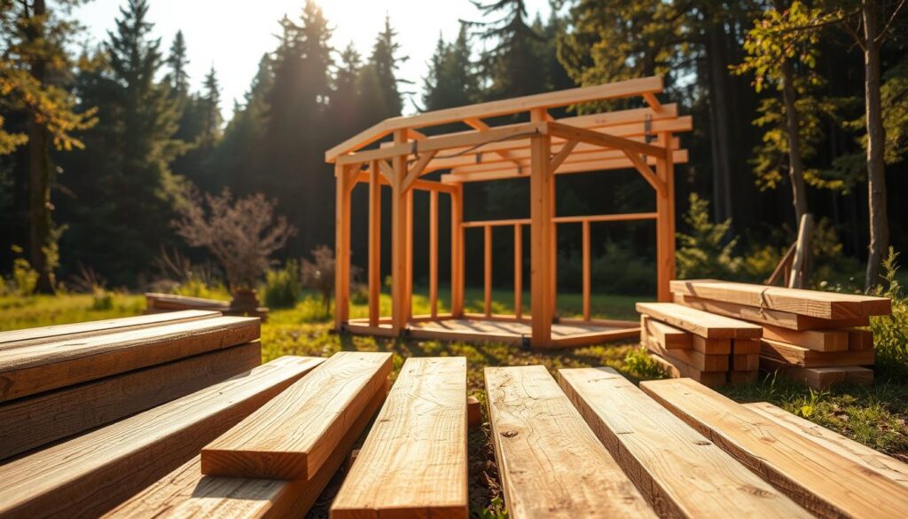 Holzarten für Gartenhaus Unterkonstruktion